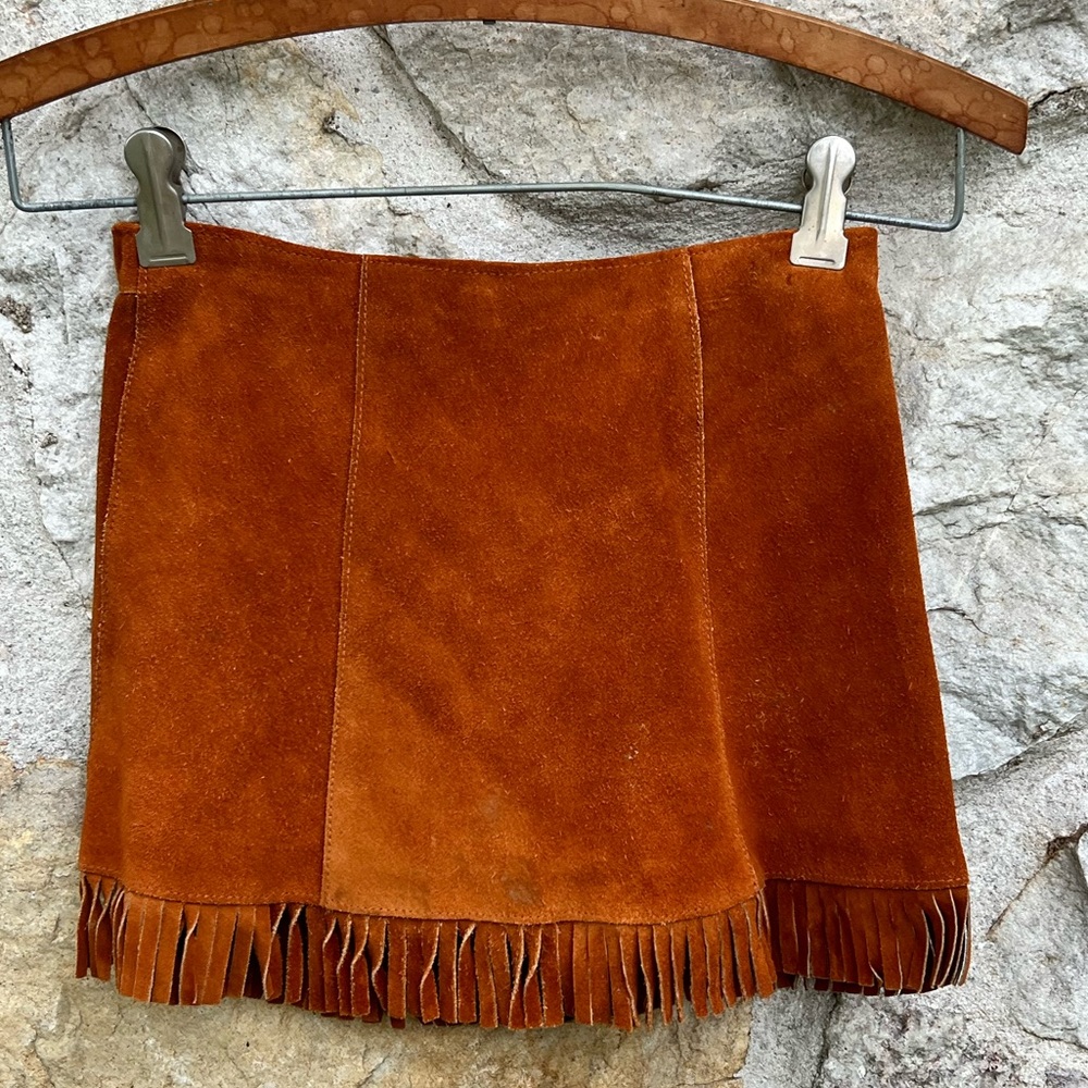 Sears Vintage 70s girls leather skirt